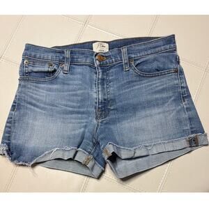 J. Crew Blue Denim Cut-Off Short Shorts size 27